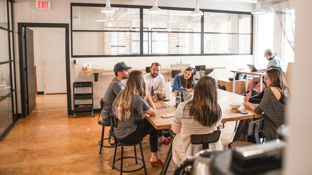 workers at an office